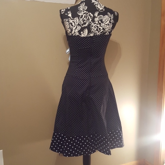 🎁Pulse Black/Blue Baby Blue Polk A Dots Dress - Picture 2 of 5